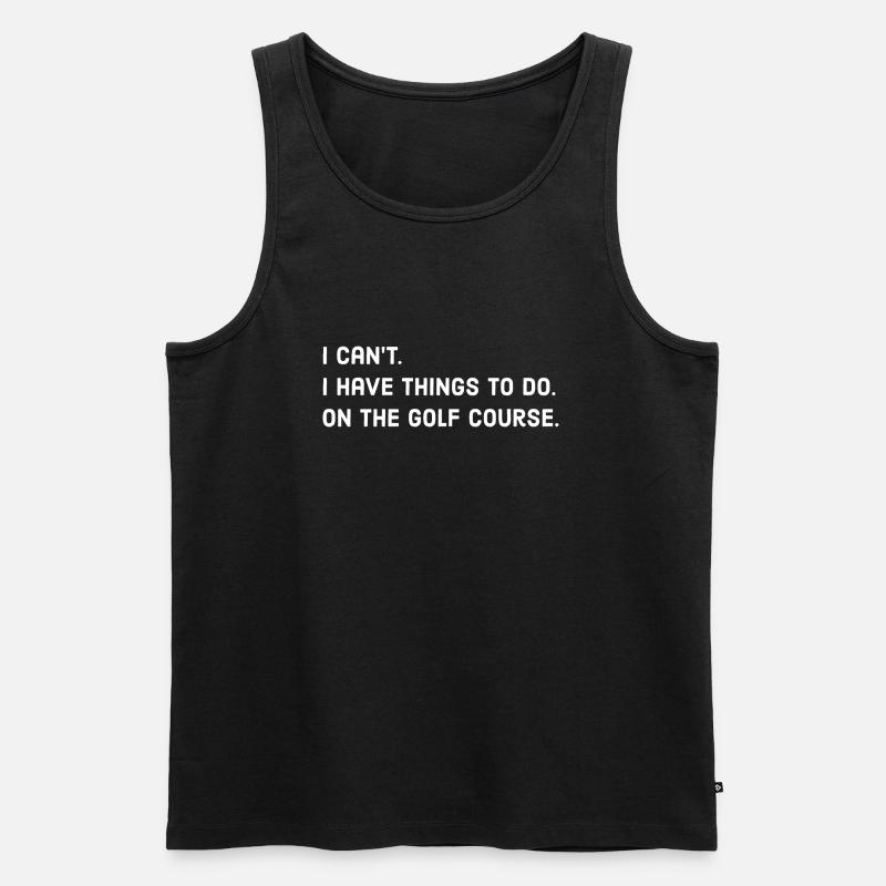 Golf Spruch Hobby - Männer Premium Bio Tank Top - Schwarz