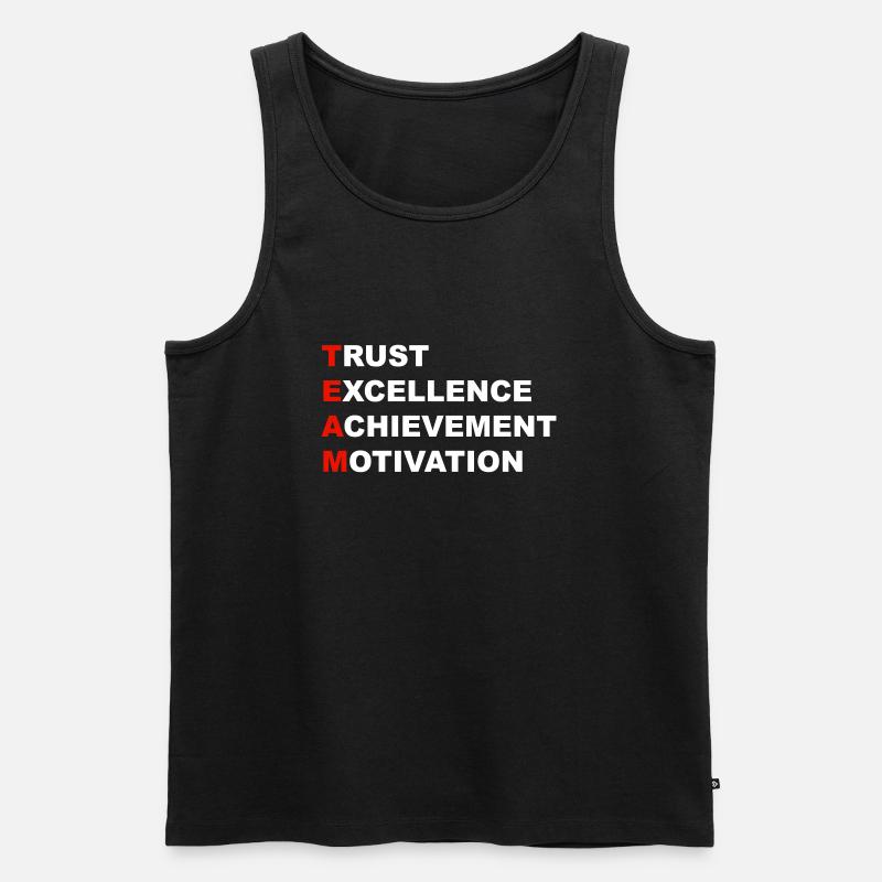 Teamwork - Männer Premium Bio Tank Top - Schwarz