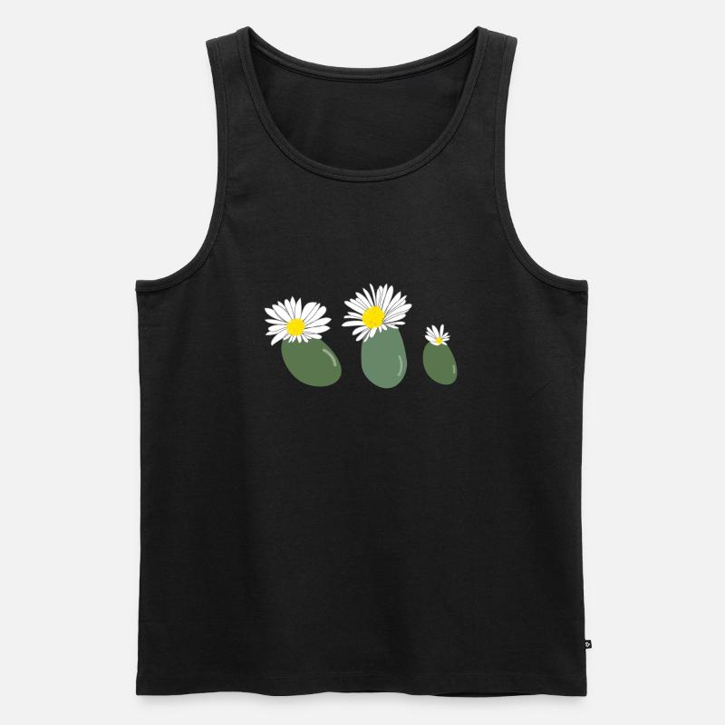 Lithops flower2 - Men's Premium Organic Tank Top - black