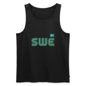 Sweden Sweden flag national norden skandinavia - Men's Premium Organic Tank Top - black - Front - Michal (187cm)