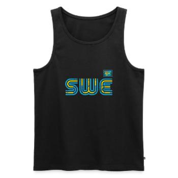 Sweden Sweden flag national norden skandinavia - Men's Premium Organic Tank Top - black - Front - Michal (187cm)
