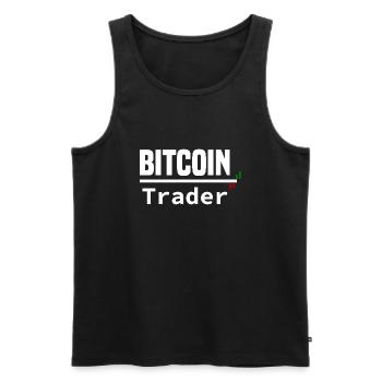 Bitcoin-Handel - Männer Premium Bio Tank Top - Schwarz - Vorne - Michal (187cm)