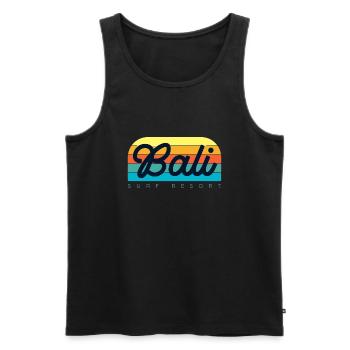 Bali - Männer Premium Bio Tank Top - Schwarz - Vorne - Michal (187cm)