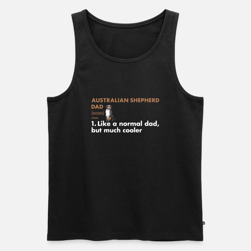 Dog Aussie Dad Definition - Männer Premium Bio Tank Top - Schwarz