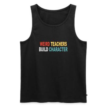 School Teacher Saying Sayings Gift Retro - Men's Premium Organic Tank Top - black - Front - Michal (187cm)