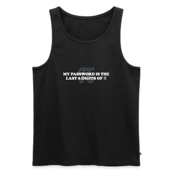 My Password Is The Last 8 Digits of Pi Pi Day Math - Men's Premium Organic Tank Top - black - Front - Michal (187cm)