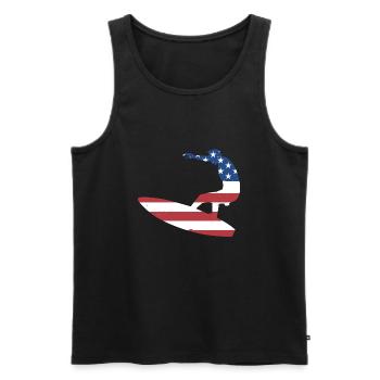 Sport Us Flag Surf - Débardeur bio Premium Homme - noir - Devant - Michal (187cm)