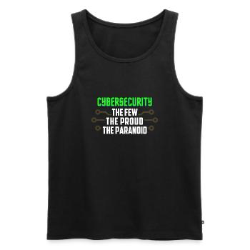 Cyber Security Expert - Men's Premium Organic Tank Top - black - Front - AI Model Male 178 light (178cm)