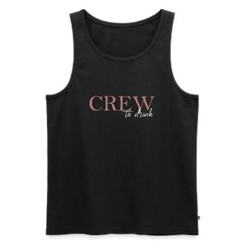 Crew to drink - Men's Premium Organic Tank Top - black - Front - AI Model Male 178 light (178cm)