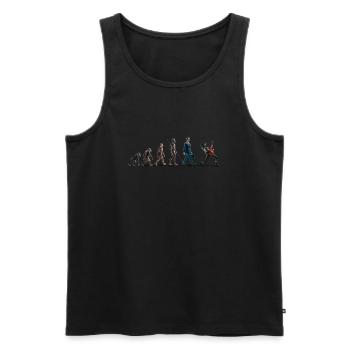 Evolution Guitar Player 06 2024 2 - Männer Premium Bio Tank Top - Schwarz - Vorne - Michal (187cm)