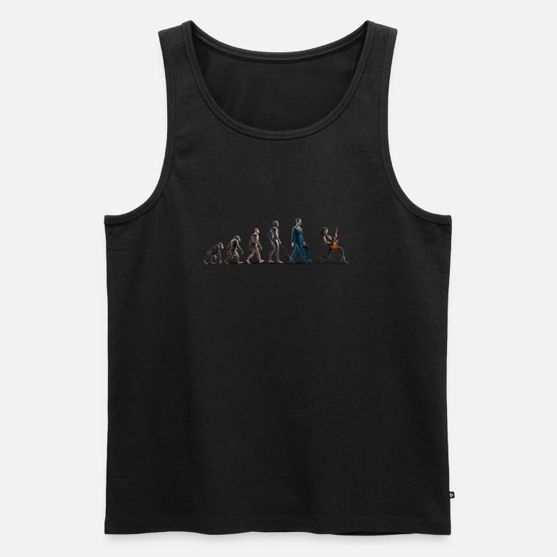 Evolution Guitar Player - Men's Premium Organic Tank Top - black