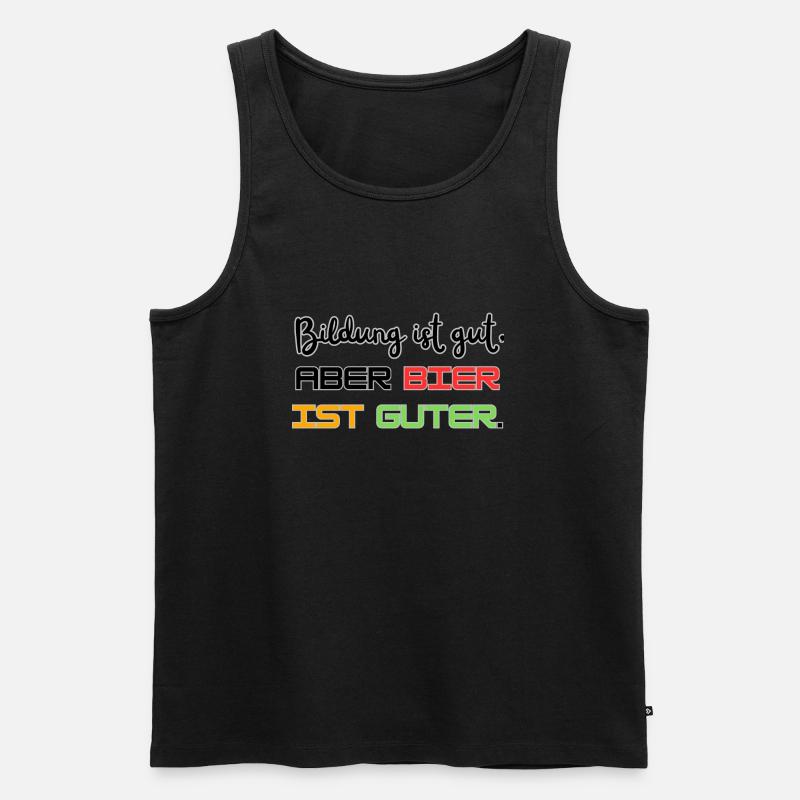 Bier ist gut - Männer Premium Bio Tank Top - Schwarz