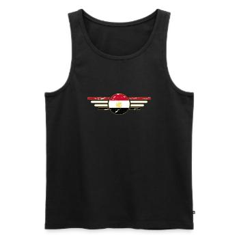 J’aime l’Égypte, T-shirt design de style élégance - Débardeur bio Premium Homme - noir - Devant - AI Model Male 178 light (178cm)