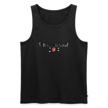 Ich liebe dich - Männer Premium Bio Tank Top - Schwarz - Vorne - AI Model Male 178 light (178cm)