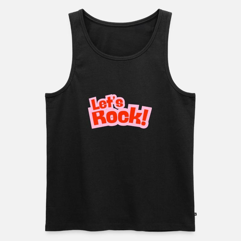 Let's Rock - Männer Premium Bio Tank Top - Schwarz