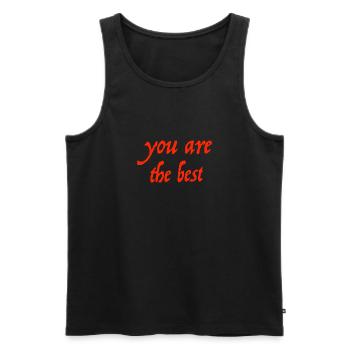 you are the best - Männer Premium Bio Tank Top - Schwarz - Vorne - Michal (187cm)