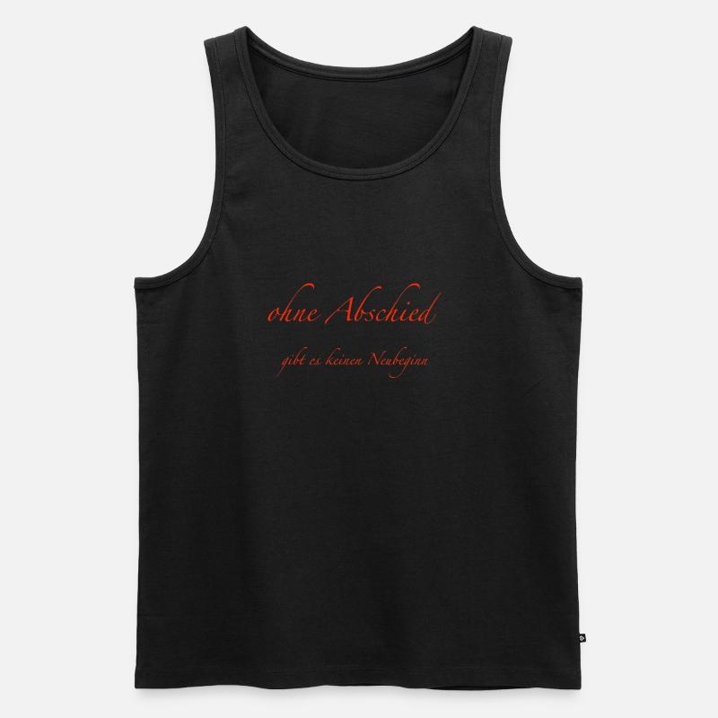 ohne Abschied - Männer Premium Bio Tank Top - Schwarz