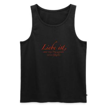 Liebe ist..... - Männer Premium Bio Tank Top - Schwarz - Vorne - Michal (187cm)