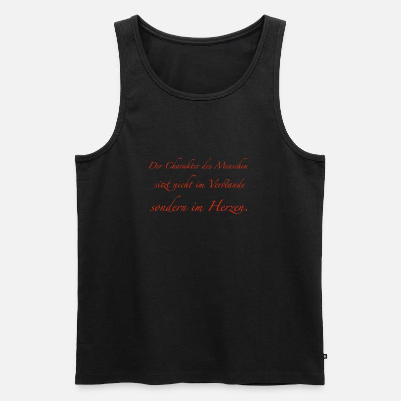 der Charakter - Männer Premium Bio Tank Top - Schwarz