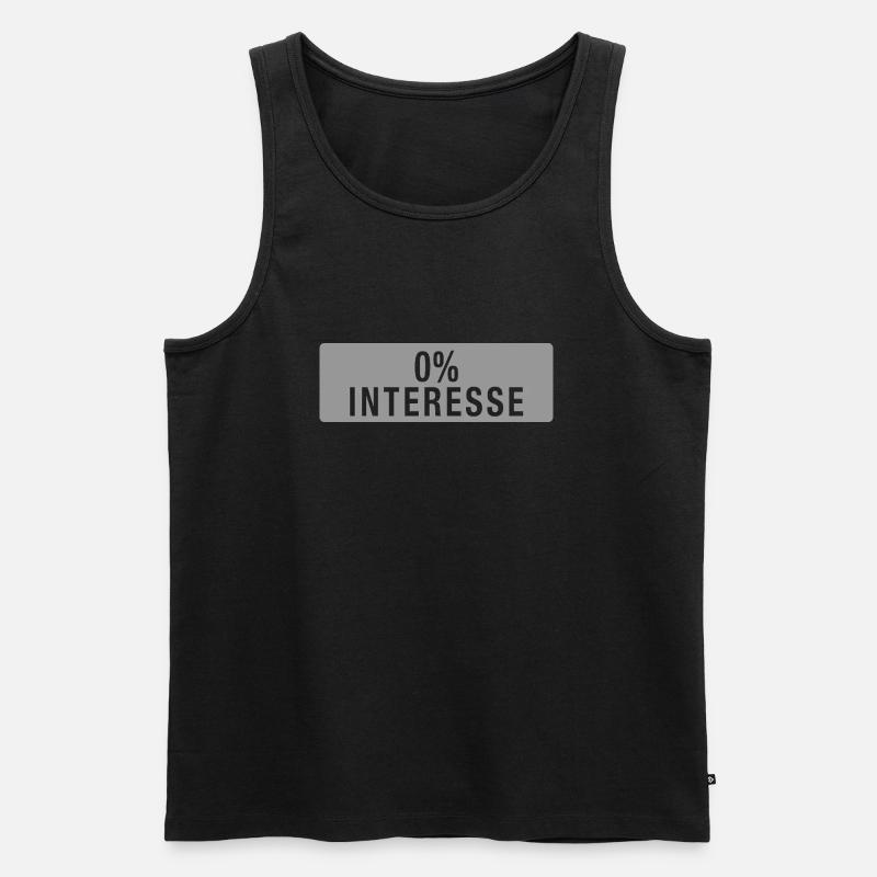 0% Interesse - Männer Premium Bio Tank Top - Schwarz