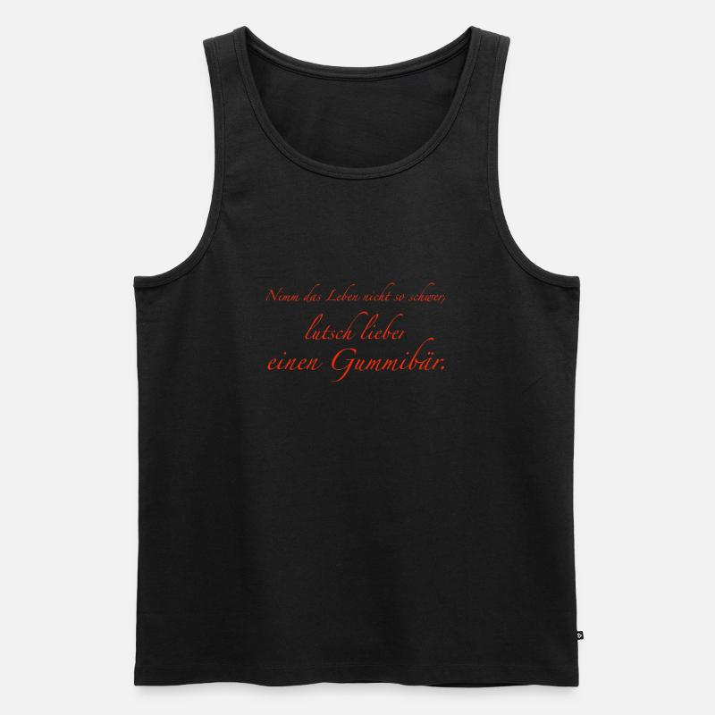 der Gummibär - Männer Premium Bio Tank Top - Schwarz
