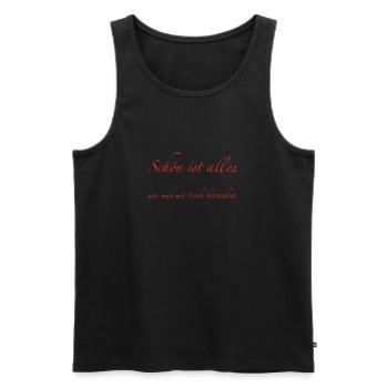 schön ist alles - Männer Premium Bio Tank Top - Schwarz - Vorne - AI Model Male 178 light (178cm)