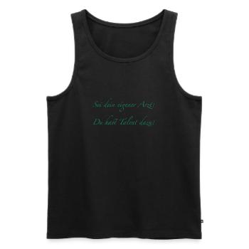 dein eigener Arzt - Männer Premium Bio Tank Top - Schwarz - Vorne - AI Model Male 178 light (178cm)