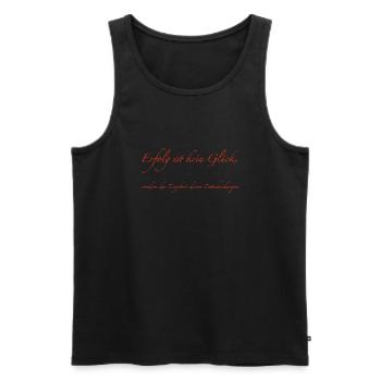Erfolg - Männer Premium Bio Tank Top - Schwarz - Vorne - AI Model Male 178 light (178cm)