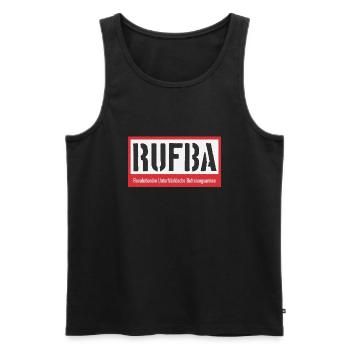 RUFBA - Männer Premium Bio Tank Top - Schwarz - Vorne - Michal (187cm)