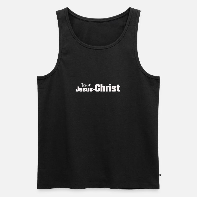 Team Jesus-Christ - Männer Premium Bio Tank Top - Schwarz