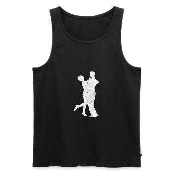 Dancing dance couple dance class - Men's Premium Organic Tank Top - black - Front - AI Model Male 178 light (178cm)