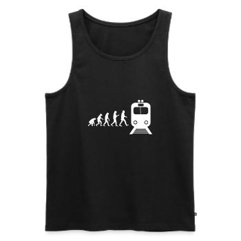 Zug - Männer Premium Bio Tank Top - Schwarz - Vorne - Michal (187cm)