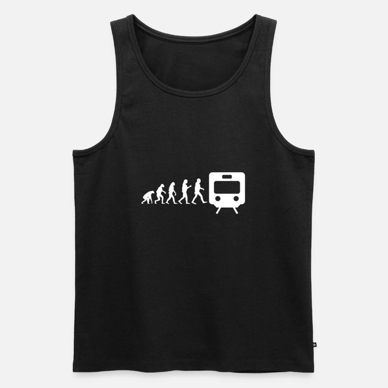 Zug U-Bahn - Männer Premium Bio Tank Top - Schwarz