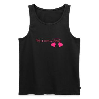 Toi + Moi = Nous coeurs (1c) - Men's Premium Organic Tank Top - black - Front - Michal (187cm)