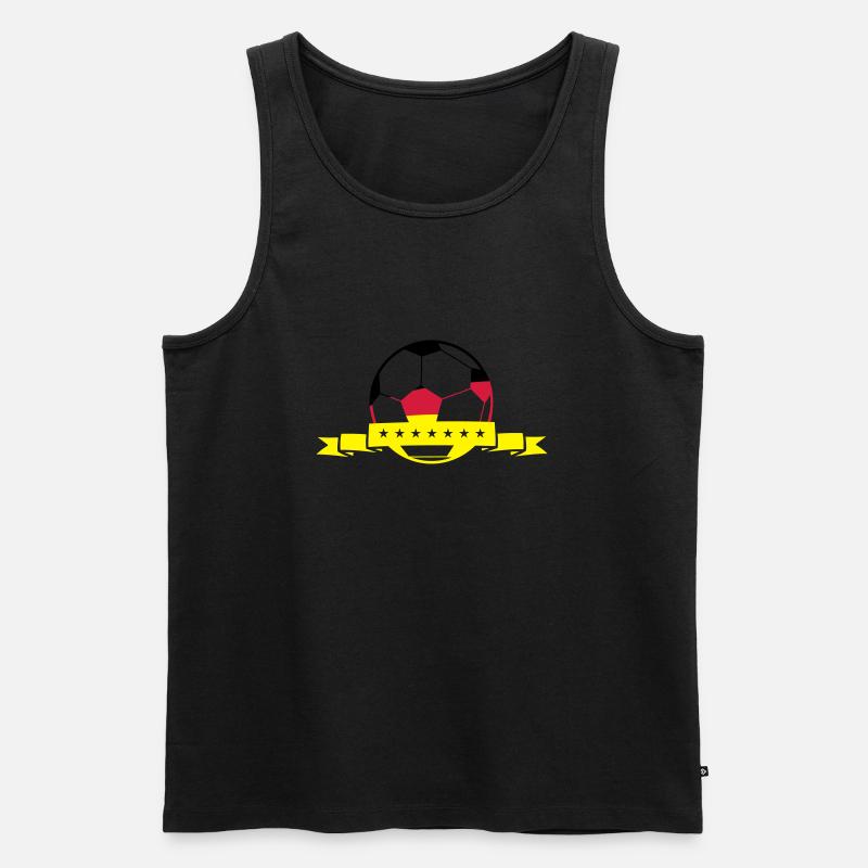 fussball deutschland - Männer Premium Bio Tank Top - Schwarz