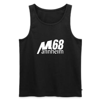 Mannheim Monnem - Männer Premium Bio Tank Top - Schwarz - Vorne - AI Model Male 178 light (178cm)