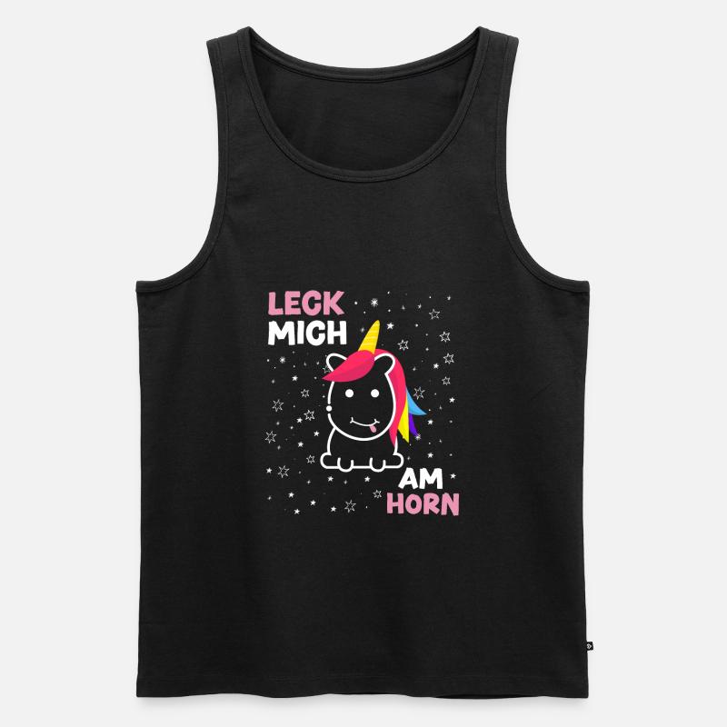 Einhorn - Männer Premium Bio Tank Top - Schwarz
