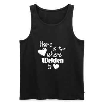 Zuhause in Weiden - Home is where Weiden is - Männer Premium Bio Tank Top - Schwarz - Vorne - AI Model Male 178 light (178cm)