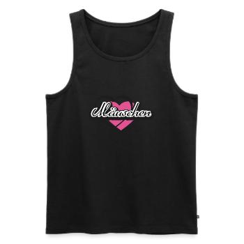 Kosename Mäuschen Herz - Männer Premium Bio Tank Top - Schwarz - Vorne - Michal (187cm)