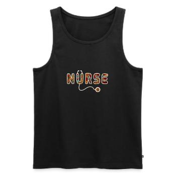 Halloween Krankenschwester Shirt,Halloween Stille Shirt, Nur - Männer Premium Bio Tank Top - Schwarz - Vorne - AI Model Male 178 light (178cm)