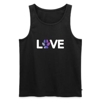 Dog Paw Love Love Colorful Dogs Paw Print 4 - Men's Premium Organic Tank Top - black - Front - Michal (187cm)