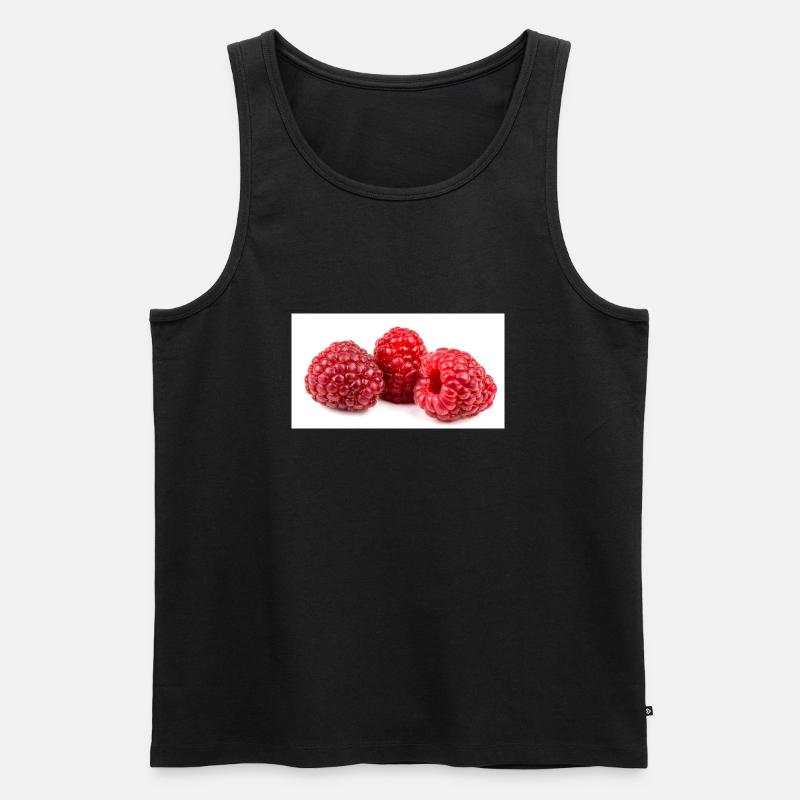 Himbeere. raspberry - Männer Premium Bio Tank Top - Schwarz