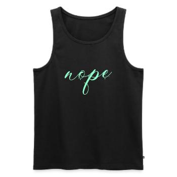 Nope - Just say no! - Men's Premium Organic Tank Top - black - Front - Michal (187cm)