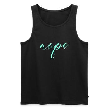 Nope - Just say no! - Men's Premium Organic Tank Top - black - Front - AI Model Male 178 light (178cm)