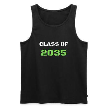 Class of 2035 funny with white text - Men's Premium Organic Tank Top - black - Front - AI Model Male 178 light (178cm)