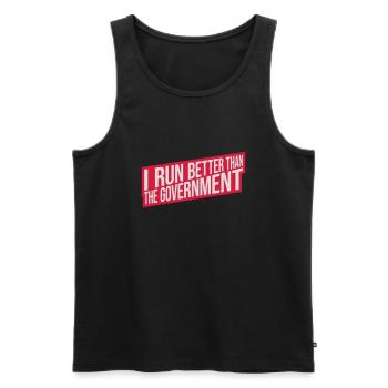 mieux fonctionner que le gouvernement - Débardeur bio Premium Homme - noir - Devant - Michal (187cm)