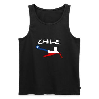 Chile Football 2022 - Men's Premium Organic Tank Top - black - Front - Michal (187cm)