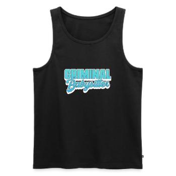 Criminal Babysitter - Correction Officer Prison - Männer Premium Bio Tank Top - Schwarz - Vorne - AI Model Male 178 light (178cm)