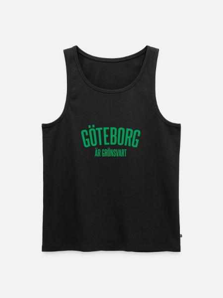 Göteborg är grönsvart - Ekologisk premium tanktopp herr - svart