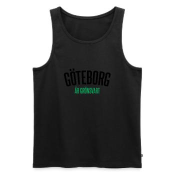 Göteborg Wir geben nie auf - Männer Premium Bio Tank Top - Schwarz - Vorne - AI Model Male 178 light (178cm)